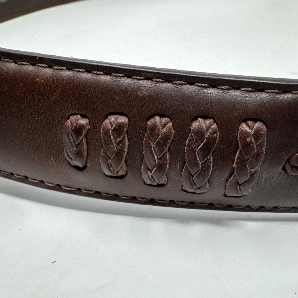 Onyx By Brighton Men's Southwest Leather Belt Concho‎ Brown Size 42